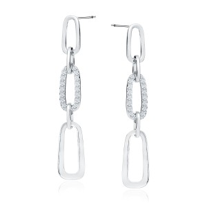 Cercei argint lungi cu pietre DiAmanti Z1953ER_W-DIA (Argint 925‰ 2,3 g.)